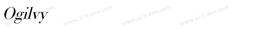Ogilvy Bold Italic字体转换